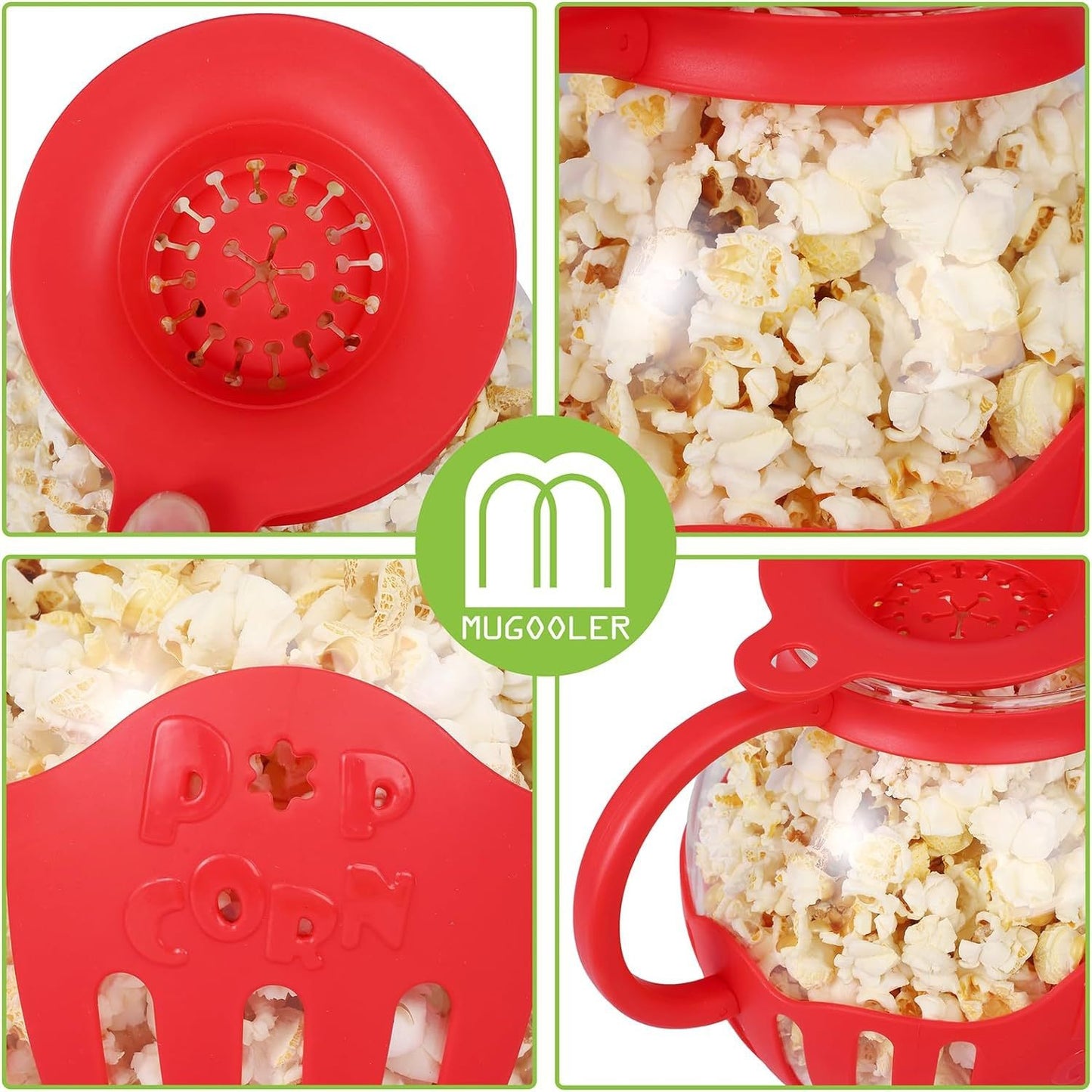 Microwave Popcorn Glass Silica gel popcorn maker for healthy snacks No oil required