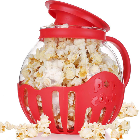 Microwave Popcorn Glass Silica gel popcorn maker for healthy snacks No oil required